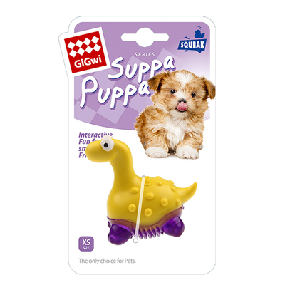 GiGwi - 6984 Suppa Puppa Dinazor Diş Kaşıma Sarıl/Mor GiGwi - 6984 Suppa Puppa Dinazor Diş Kaşıma Sarıl/Mor