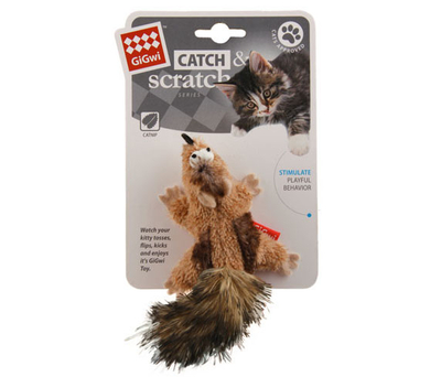 GiGwi - 7113 Catnipli Peluş Çizgili Sincap Kedi Oyuncagı GiGwi - 7113 Catnipli Peluş Çizgili Sincap Kedi Oyuncagı