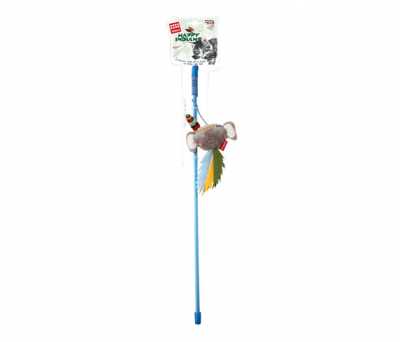 7242 Peluş Tüylü Fil Oyuncaklı Kedi Oltası