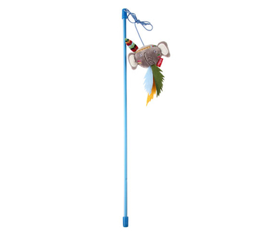 GiGwi - 7242 Peluş Tüylü Fil Oyuncaklı Kedi Oltası GiGwi - 7242 Peluş Tüylü Fil Oyuncaklı Kedi Oltası