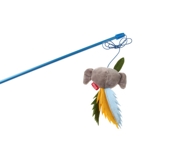 7242 Peluş Tüylü Fil Oyuncaklı Kedi Oltası