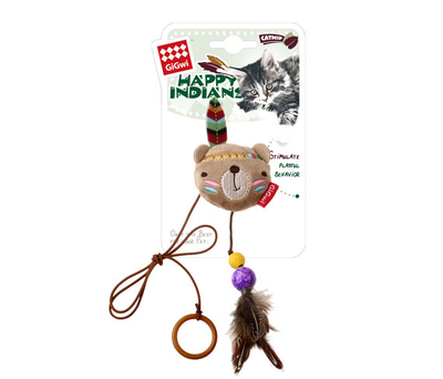 GiGwi - 7246 Peluş Tüylü Ayı Oyuncaklı Parmak Kedi Oltası GiGwi - 7246 Peluş Tüylü Ayı Oyuncaklı Parmak Kedi Oltası