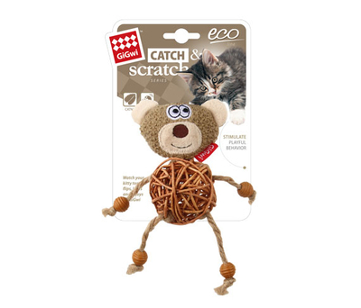 GiGwi - 7265 Catnipli Ayı Peluş Ahşap Kedi Oyuncagı GiGwi - 7265 Catnipli Ayı Peluş Ahşap Kedi Oyuncagı