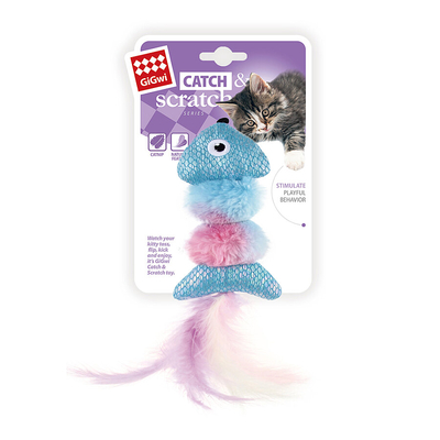 GiGwi - 7362 Catch&Scratch Balık Kedi Oyuncağı 
