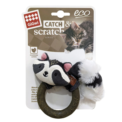 GiGwi - 7519 Catch&Scratch Rakun Kedi Oyuncağı GiGwi - 7519 Catch&Scratch Rakun Kedi Oyuncağı