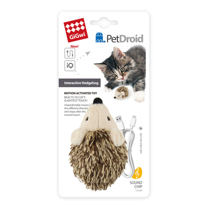 GiGwi - 7539 Hareket Sensörlü Etkileşimli Kirpi kedi Oyuncağı