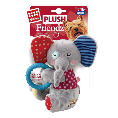 GiGwi - 8564 Plush Friendz Sesli Fil Peluş Çiğneme Halkalı Köpek Oyuncağı GiGwi - 8564 Plush Friendz Sesli Fil Peluş Çiğneme Halkalı Köpek Oyuncağı