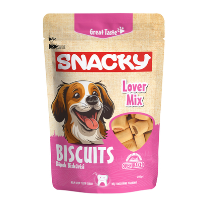 Snacky - Animal Lover Köpek Bisküvisi 200 gr - 6 Adet Snacky - Animal Lover Köpek Bisküvisi 200 gr - 6 Adet