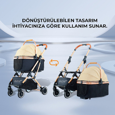 Bndc-106 Lux Pet Arabası Siyah - Thumbnail