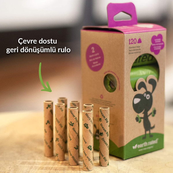 Earth Rated Dışkı Torbası Lavantalı 21 Rulo-315 Po Earth Rated Dışkı Torbası Lavantalı 21 Rulo-315 Po