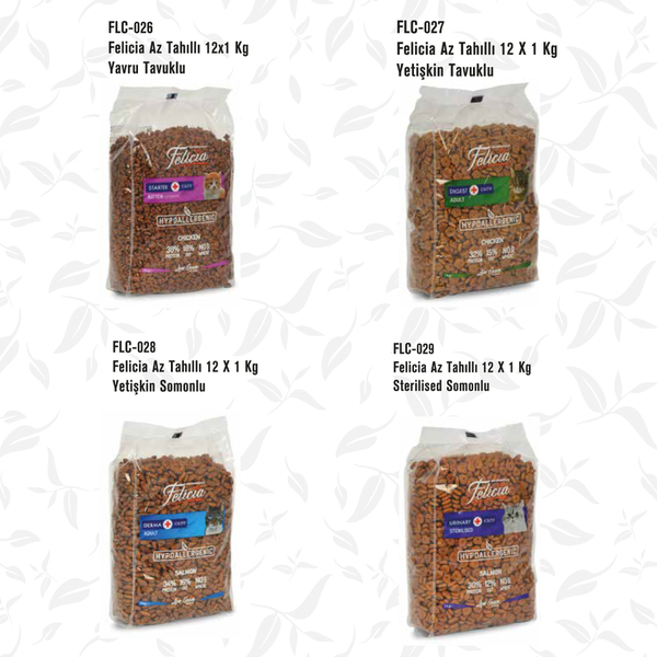 Felicia 1 Kg Kedi Kuru Mama Seti Felicia 1 Kg Kedi Kuru Mama Seti
