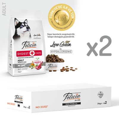 Felicia - Felicia 6 Kg (2x3 Kg) Kolajenli Kuzulu Az Tahıllı M/Large Yetişkin Köpek Maması. Breed HypoAllergenic Köpek Maması Felicia - Felicia 6 Kg (2x3 Kg) Kolajenli Kuzulu Az Tahıllı M/Large Yetişkin Köpek Maması. Breed HypoAllergenic Köpek Maması