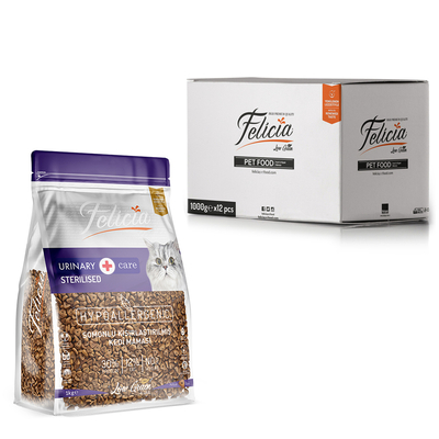 Felicia - Felicia 12x1 Kg Somonlu Az Tahıllı Kısırlaştırılmış Kedi Maması HypoAllergenic Kedi Maması Felicia - Felicia 12x1 Kg Somonlu Az Tahıllı Kısırlaştırılmış Kedi Maması HypoAllergenic Kedi Maması