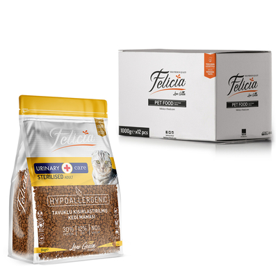 Felicia - Felicia 12x1 Kg Tavuklu Az Tahıllı Kısırlaştırılmış Kedi Maması HypoAllergenic Kedi Maması Felicia - Felicia 12x1 Kg Tavuklu Az Tahıllı Kısırlaştırılmış Kedi Maması HypoAllergenic Kedi Maması
