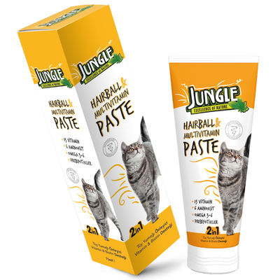 Jungle - Jungle Cat Anti-Hairball & Multivitamin Kedi Macunu 75 ml - 6 Adet Jungle - Jungle Cat Anti-Hairball & Multivitamin Kedi Macunu 75 ml - 6 Adet