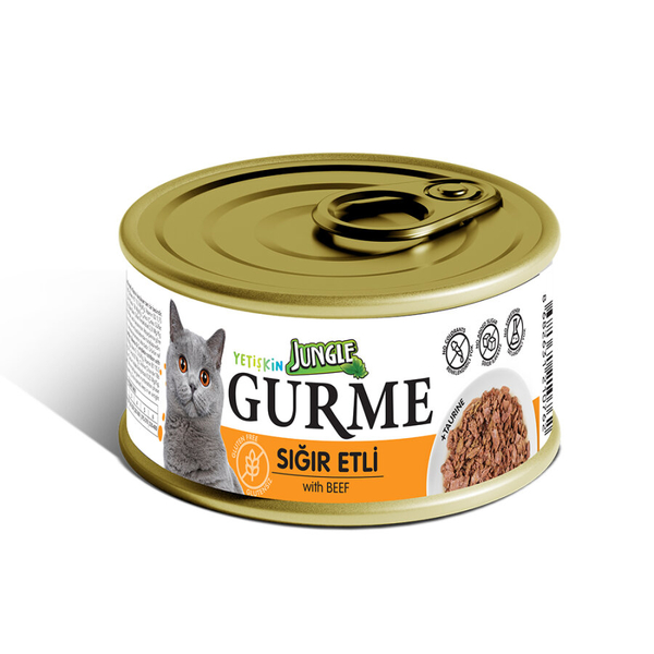 Jungle Gurme 85 g Yetişkin Sığır Etli Kedi Konservesi 12 Adet