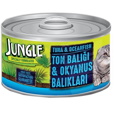 Jungle - Jungle Kedi 85 gr Ton-Okyanus Balı.Yaş Ezme 24 Ad. Jungle - Jungle Kedi 85 gr Ton-Okyanus Balı.Yaş Ezme 24 Ad.
