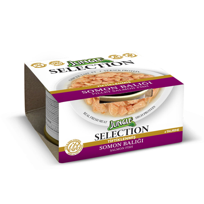 Jungle Selection 70 g Somonlu Kedi Yaş Mama 12 Adet - Thumbnail