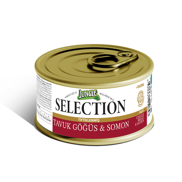 Jungle Selection 70 g Tavuk-Somon Kedi Yaş Mama 12 Adet