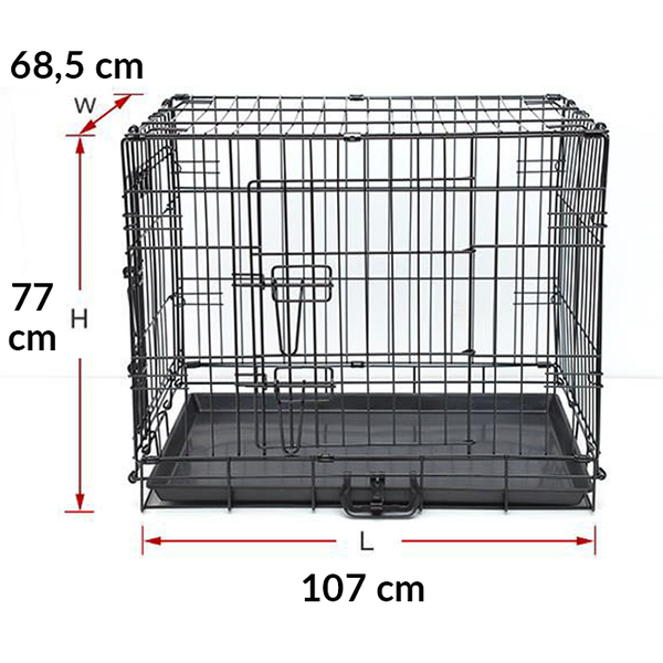 Katlanır Tel Köpek Kafesi XL 107*68,5*77 cm Katlanır Tel Köpek Kafesi XL 107*68,5*77 cm