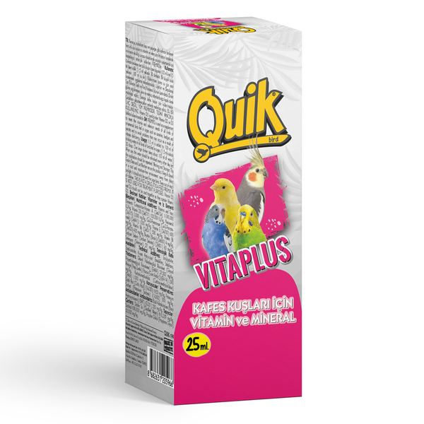 Quik Vita Plus Kuş Vitamini 25 ml 12'li Quik Vita Plus Kuş Vitamini 25 ml 12'li