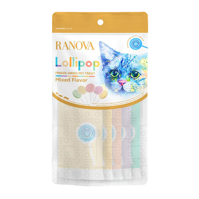 Ranova - Ranova Kediler için Karışık Lezzetli Lolipop *1.4g 5'li Ranova - Ranova Kediler için Karışık Lezzetli Lolipop *1.4g 5'li