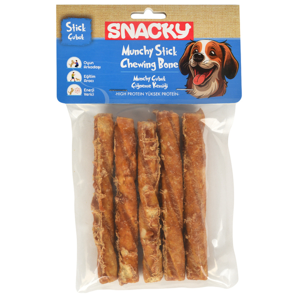 Snacky Çıtır Munchy Köpek Ödül 5'li *13cm *100g *6 Paket Snacky Çıtır Munchy Köpek Ödül 5'li *13cm *100g *6 Paket