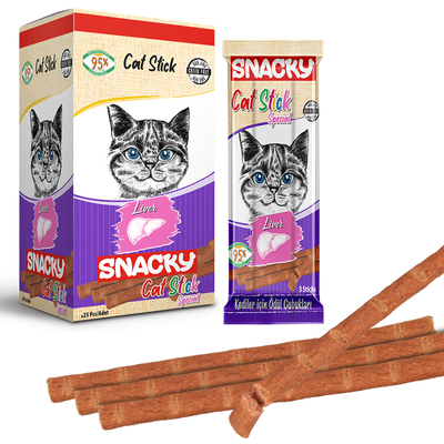 Snacky - Snacky Kedi Stick Ödül Ciğerli 3*5 gr-50 Adet Snacky - Snacky Kedi Stick Ödül Ciğerli 3*5 gr-50 Adet