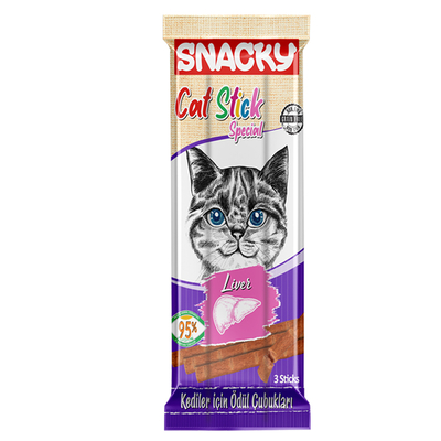 Snacky Kedi Stick Ödül Ciğerli 3*5 gr-50 Adet - Thumbnail