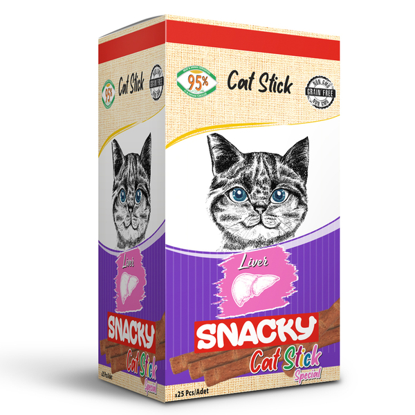 Snacky Kedi Stick Ödül Ciğerli 3*5 gr-50 Adet Snacky Kedi Stick Ödül Ciğerli 3*5 gr-50 Adet