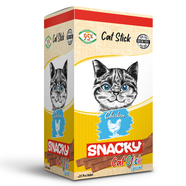 Snacky Kedi Stick Ödül Tavuklu 3*5 gr-50 Adet Snacky Kedi Stick Ödül Tavuklu 3*5 gr-50 Adet