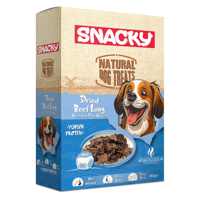 Snacky - Snacky Kurutulmuş Dana Akciğer 80 g - 4'lü Paket