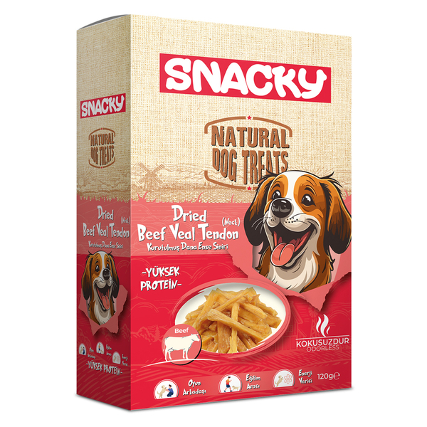 Snacky Kurutulmuş Dana Ense Siniri 120 g - 4'lü Paket Snacky Kurutulmuş Dana Ense Siniri 120 g - 4'lü Paket