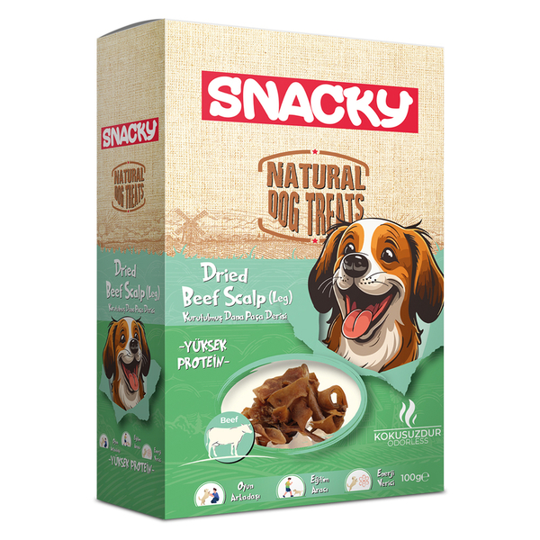 Snacky Kurutulmuş Dana Paça Derisi 100 g - 4'lü Paket Snacky Kurutulmuş Dana Paça Derisi 100 g - 4'lü Paket