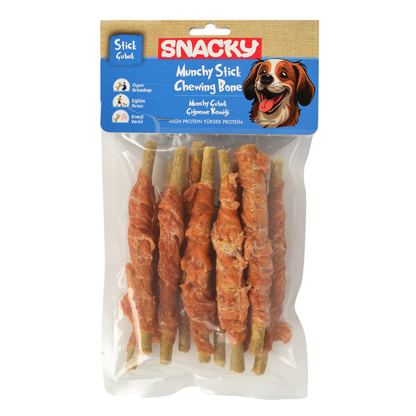 Snacky Munchy Tavuk Sargılı Köpek Ödül 10'lu *13cm *120g *6 Paket Snacky Munchy Tavuk Sargılı Köpek Ödül 10'lu *13cm *120g *6 Paket