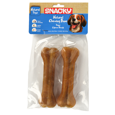 Snacky - Snacky Nat. Köpek Çiğneme Kemiği 13cm *2'li *95g *10 Paket Snacky - Snacky Nat. Köpek Çiğneme Kemiği 13cm *2'li *95g *10 Paket