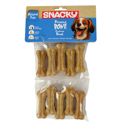 Snacky - Snacky Nat. Köpek Çiğneme Kemiği 5cm *10'lu *110g *10 Paket Snacky - Snacky Nat. Köpek Çiğneme Kemiği 5cm *10'lu *110g *10 Paket