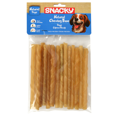 Snacky - Snacky Natural Köpek Burgu 15'li *13cm *105g *10 Paket Snacky - Snacky Natural Köpek Burgu 15'li *13cm *105g *10 Paket