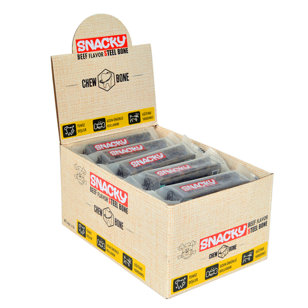 Snacky Small Biftekli Köpek Ödülü 46gr x 24'lü Snacky Small Biftekli Köpek Ödülü 46gr x 24'lü