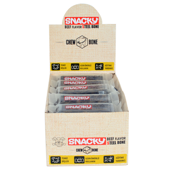Snacky Small Biftekli Köpek Ödülü 46gr x 24'lü Snacky Small Biftekli Köpek Ödülü 46gr x 24'lü