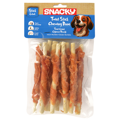 Snacky - Snacky T. Tavuk Sargılı Çubuk Köpek Ödül 10'lu *13cm *100g *6 Paket. Snacky - Snacky T. Tavuk Sargılı Çubuk Köpek Ödül 10'lu *13cm *100g *6 Paket.