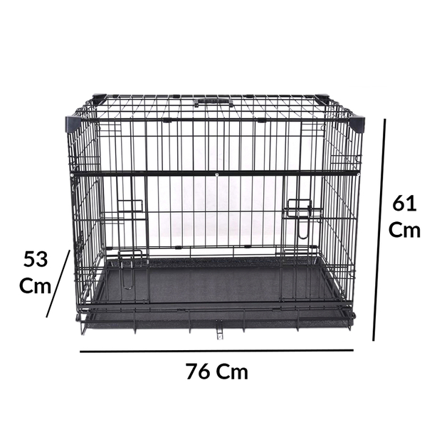 VA203-ELS1 Katlanır Köpek Kafesi 76Lx53Wx61H cm VA203-ELS1 Katlanır Köpek Kafesi 76Lx53Wx61H cm