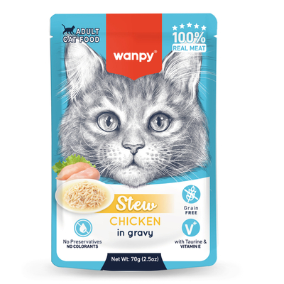 Wanpy - Wanpy 70g Pouch Tavuklu Yaş Kedi Maması 10 Adet Wanpy - Wanpy 70g Pouch Tavuklu Yaş Kedi Maması 10 Adet