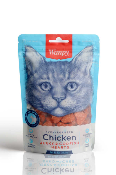 Wanpy Oven Roasted Tavuklu ve Morina Balıklı 80 gr Kedi Ödülü Wanpy Oven Roasted Tavuklu ve Morina Balıklı 80 gr Kedi Ödülü