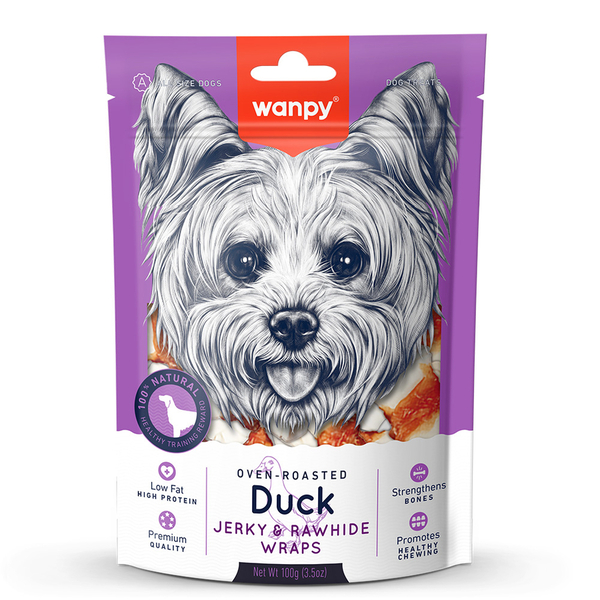 Wanpy Deri Üzerine Ördek Sarılı 100 gr Köpek Ödülü Wanpy Deri Üzerine Ördek Sarılı 100 gr Köpek Ödülü