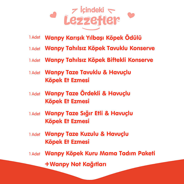 Wanpy Kalp Temalı Kutu Seti Köpek_1 Kutu