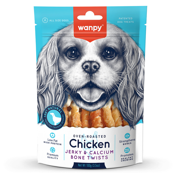 Wanpy Kalsiyumlu Gerçek Tavuk Sargı Köpek Ödülü 100 gr Wanpy Kalsiyumlu Gerçek Tavuk Sargı Köpek Ödülü 100 gr