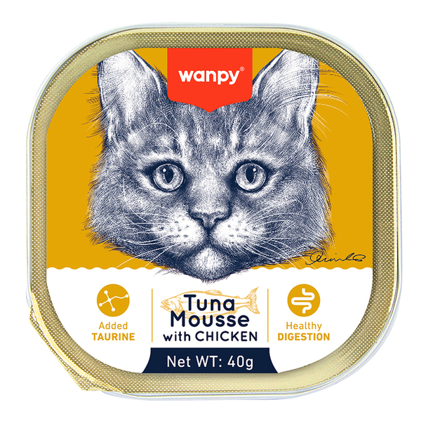 Wanpy Kedi 40g 6'lı Ton Balıklı & Tavuklu Alutray Yaş Mama Wanpy Kedi 40g 6'lı Ton Balıklı & Tavuklu Alutray Yaş Mama