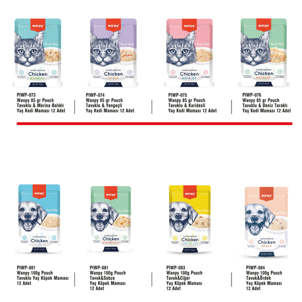 Wanpy Kedi-Köpek Pouch Seti - OCAK