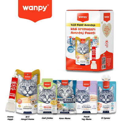 Wanpy - Wanpy Kedi Krema Avantaj Paketi _ 6'lı Koli Wanpy - Wanpy Kedi Krema Avantaj Paketi _ 6'lı Koli